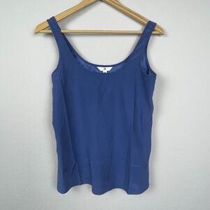 Banana Republic Silk Tank XXS‎ Blue NWT Classic Layering Old Money Career